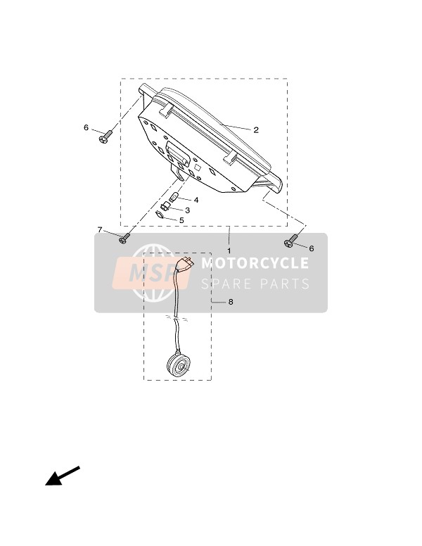 5MFH35100400, Geschwindigkeitsmesser, Yamaha, 0